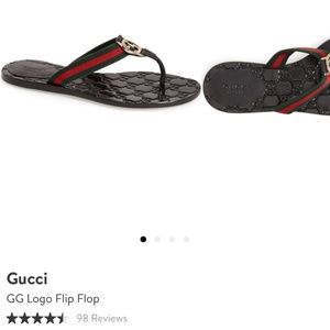 Authentic Gucci GG logo Flip flops